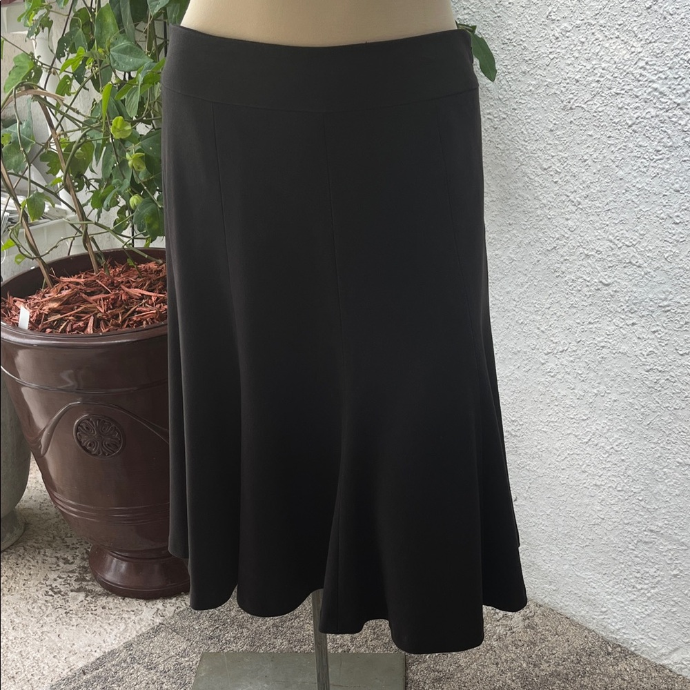 RAFAELLA Classic A-line Black Midi Skirt SZ: 12